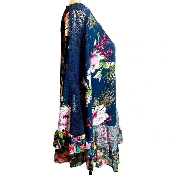 TIME & True open front, ruffled kimono/duster - Picture 5 of 10